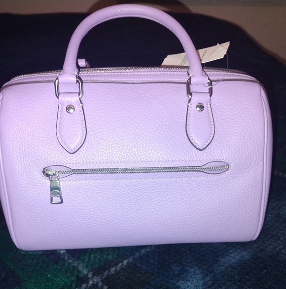 Coach Lavender Floral Rowan Satchel - Picture 2 of 12